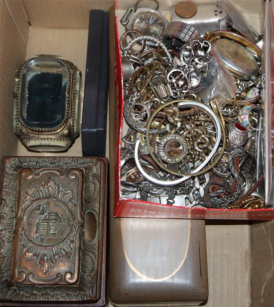 Assorted items including costume jewellery, boxes, watches etc.